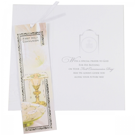 Boys First Communion Card With Detachable Bookmarker #2