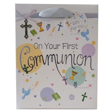 First Holy Communion Gift Bag With Tag And Handle #2