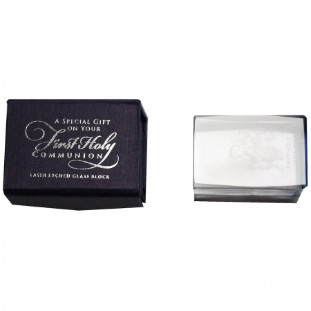 Boys First Holy Communion Gift Glass Paper Weight #2