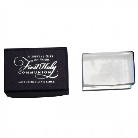 Girls First Holy Communion Gift Glass Paper Weight #2