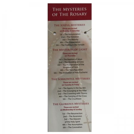 First Holy Communion White Rosary On How To Pray The Rosary Card #3