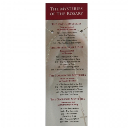 Pink Rosary On How To Pray The Rosary Card #3