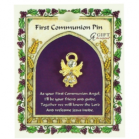 First Communion Angel Pin or Brooch