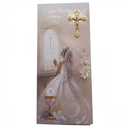 For You Dear Daughter On Your First Communion Card