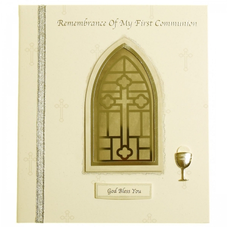 Handcrafted Remembrance of My First Communion Keepsake card