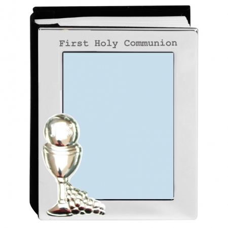 First Holy Communion Silver Plated Photo Album And Picture Frame