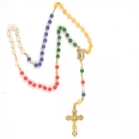First Holy Communion Gift Colour Glass Rosary