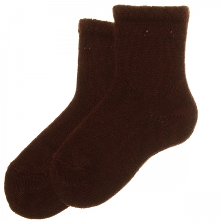 Condor Soft And Warm High Quality Spanish Baby Boys Socks In Brown