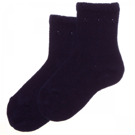 Soft And Warm High Quality Spanish Baby Boys Socks In Navy