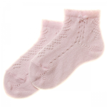 High Quality Spanish Baby Girls Pink Socks