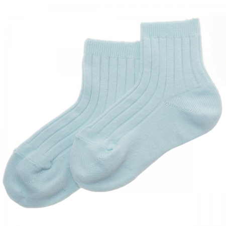 Boys Baby Blue Ribbed Socks From Spanish Condor