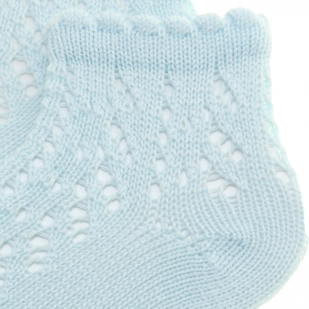 Condor Openwork Blue Short Ankle Socks From Spain #2