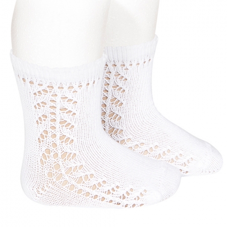 Condor High Quality Baby Openwork White Short Cotton Socks