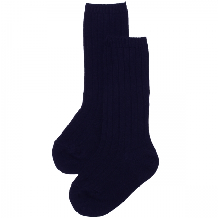 Navy Knee High Ribbed Socks For Boys And Girls Spanish Socks By Condor