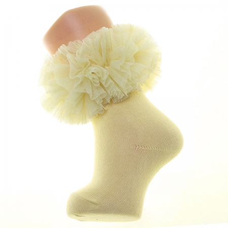 Girls Lemon Yellow Tutu Socks