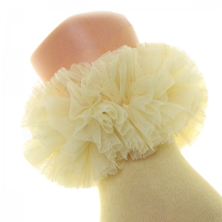 Girls Lemon Yellow Tutu Socks #2