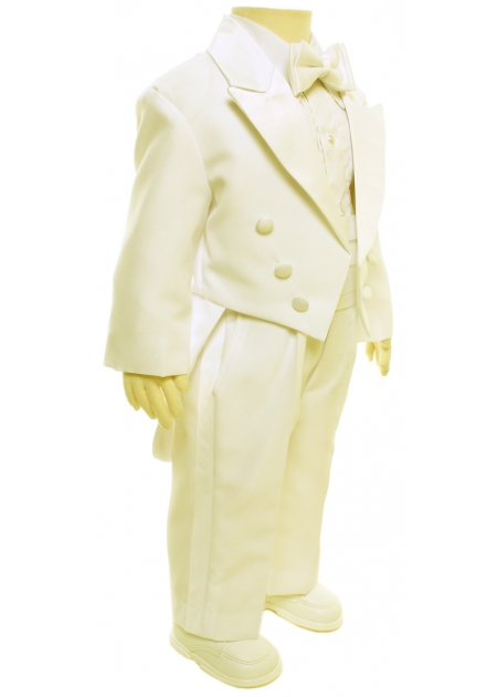 Baby Boys Tail Suit In Ivory #2