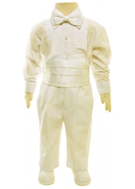 Baby Boys Tail Suit In Ivory #4