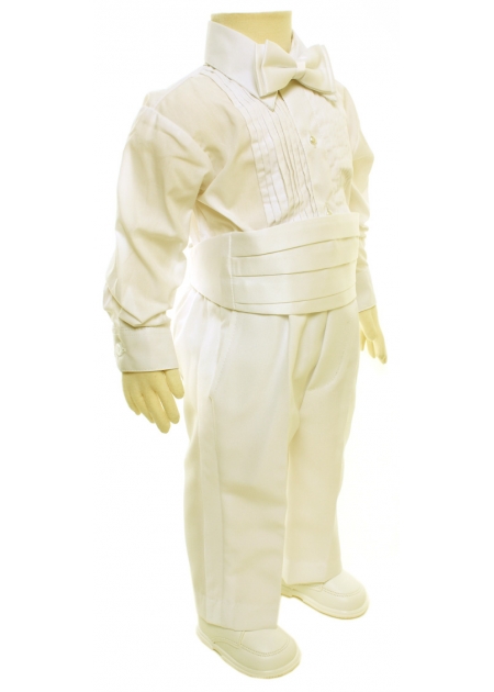 Baby Boys Tail Suit In Ivory #5