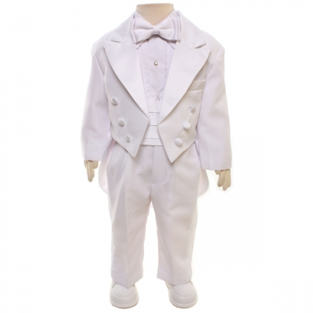 Baby Boys Tail Suit In White