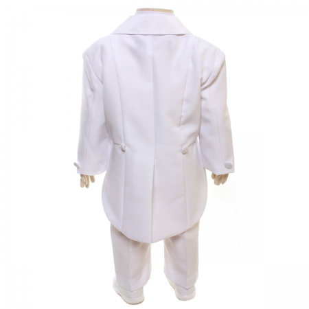 Baby Boys Tail Suit In White #3