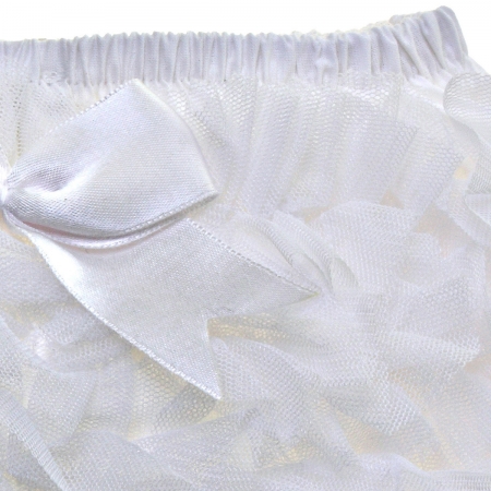 Tutu Baby Girls Frilly White Knickers With Bow #2