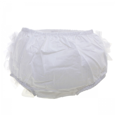 Tutu Baby Girls Frilly White Knickers With Bow #3