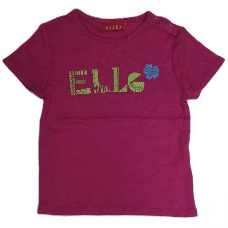 ELLE Baby Girls Red Top White Shorts Set #3