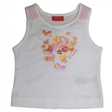 ELLE Baby Girls White Top Pink Trousers Set #3