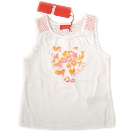 E05525 ELLE girl t shirt in WHITE