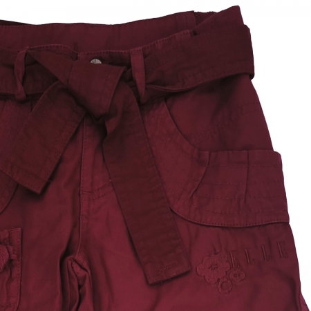 ELLE E14303 Girls Burgundy Trousers With Belt #5