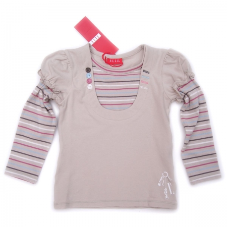 ELLE E15629 girl top purple stripes