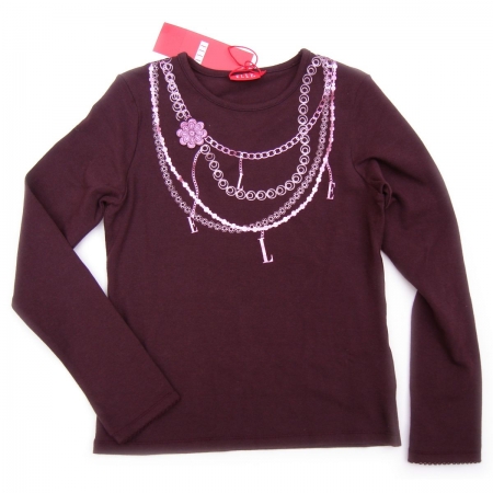 ELLE E15657 girl choco brown top