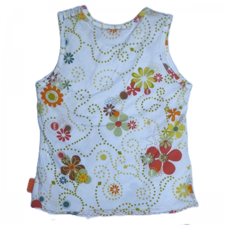 ELLE Girls White Floral Top White Skirt Set #4