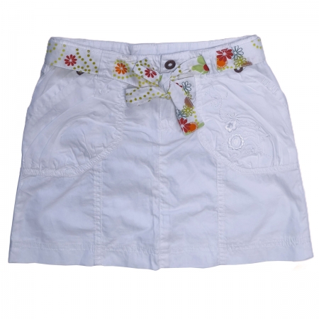 ELLE Girls Lemon Yellow Top White Skirt Set #5