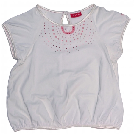 ELLE Girls Ivory Top Pink Floral Skirt Set #3