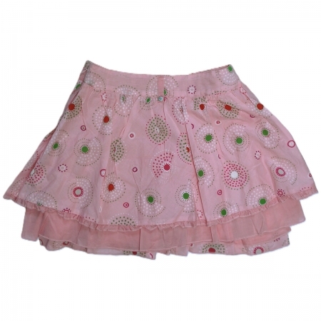 ELLE Girls Ivory Top Pink Floral Skirt Set #6