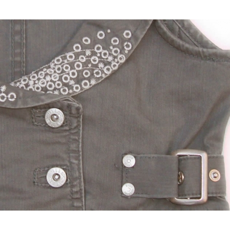 ELLE E16149 waistcoat in khaki grey #2