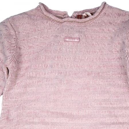 ELLE E92035 Baby Girls Pink Knitted Dress #2