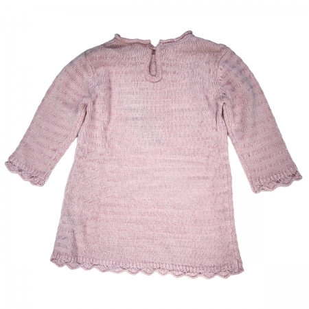 ELLE E92035 Baby Girls Pink Knitted Dress #3