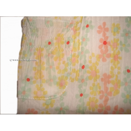 ELLE E94023 Yellow Green Red Petal Flowers Trousers #2