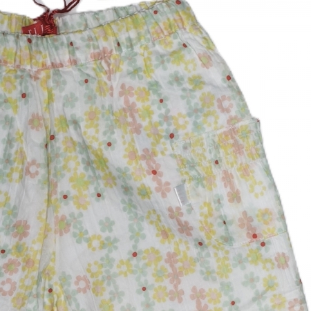ELLE E94023 Yellow Green Red Petal Flowers Trousers #3