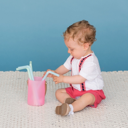 Sale Dolce Petit Baby Boys White Top Coral Red Shorts Outfit