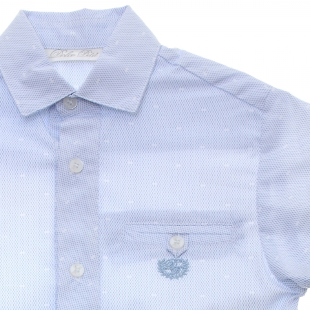Dolce Petit Spring Summer Boys Blue Pattern Shirt Blue Shorts Set #2