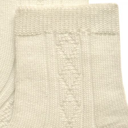 Spanish Dorian Gray Boys Ivory Ankle Socks Diamonds Pattern #2