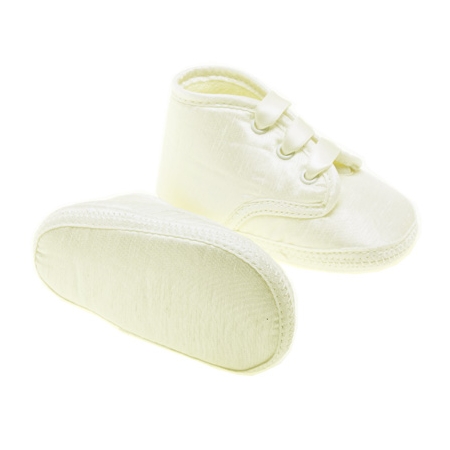 Baby Boys Ivory Lace Fastening Christening Bootee with My Special Day Embroidery #2