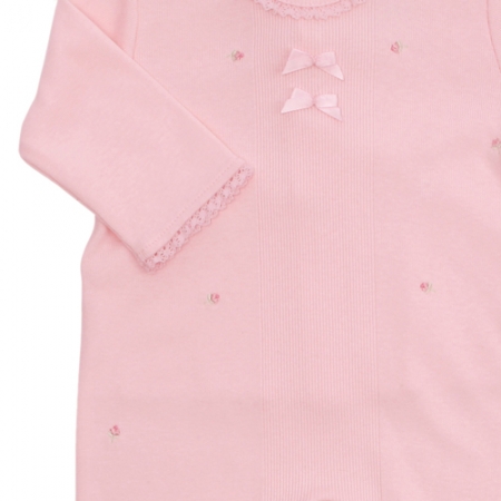 Emile Et Rose Sales Pink All in One Rosebud Romper With Bootee And Wrist Rattle #3