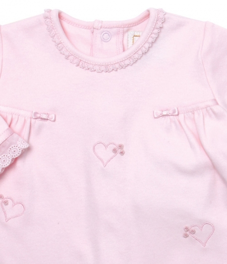 Emile et Rose Baby Girls Pink Romper with Matching Hairband #2