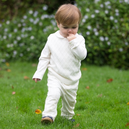 Emile Et Rose Baby Boys Smart Knitted Ivory 3 Piece Set #3