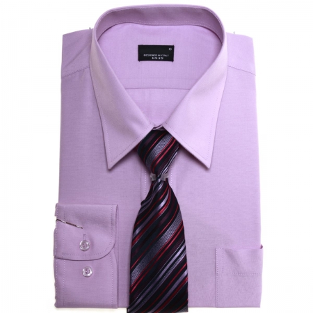 Premium Quality Boys Lilac Shirt With Tie For Formal Occasions
